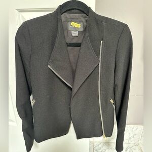 Club Monaco, Moto Cropped Crepe Blazer, Black, XS